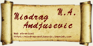 Miodrag Anđušević vizit kartica